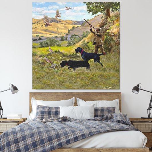 Toile Chasse à la perdrix de Chukar (Insitu(Chambre))