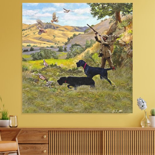 Toile Chasse à la perdrix de Chukar (Insitu(Salon))