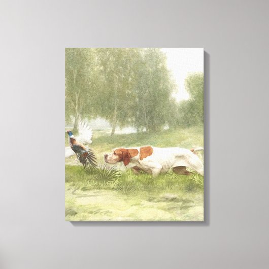 Toile Chasse au faisan avec pointeur (Recto)