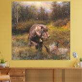 Toile Chasse au faisan avec un Poudelpointers (Insitu(Salon))