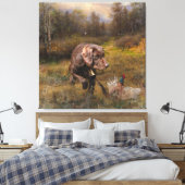 Toile Chasse au faisan avec un Poudelpointers (Insitu(Chambre))