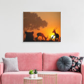 Toile Chasse au lion (Insitu(Salon))