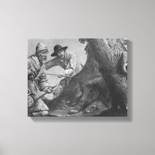 Toile Chasse au sanglier (Recto)
