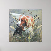 Toile Chasse avec Epagneul Breton (Recto)