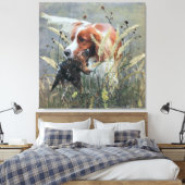 Toile Chasse avec Epagneul Breton (Insitu(Chambre))