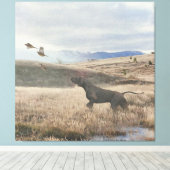 Toile Chasse de caille de pointer germanique, Art (Insitu (Plancher de Bois))