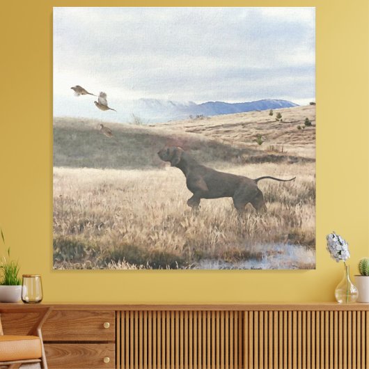 Toile Chasse de caille de pointer germanique, Art (Insitu(Salon))