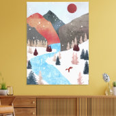 Toile Chasse de renard en hiver (Insitu(Salon))