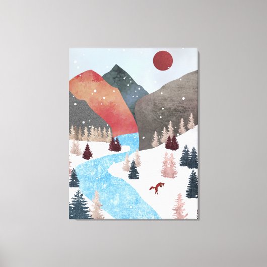 Toile Chasse de renard en hiver (Recto)