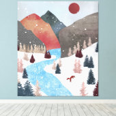 Toile Chasse hivernale Fox (Insitu (Plancher de Bois))