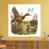 Toile Chasse-Rétro-Volant-Colvert (Insitu(Salon))
