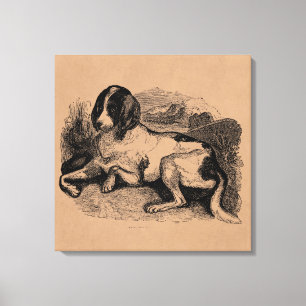 Toile Chasse vintage Hound Dog 1800s Hounds Dogs