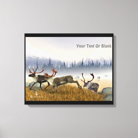 Toile Chasseurs Dans La Mist (Caribou) (Recto)