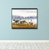 Toile Chasseurs Dans La Mist (Caribou) (Insitu (Plancher de Bois))