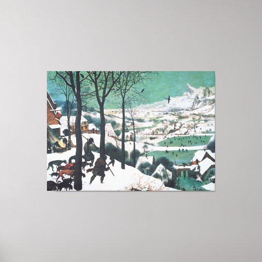 Toile Chasseurs dans la neige par Pieter Bruegel (Recto)