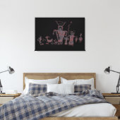 Toile Chasseurs et esprits montrant une chasse (Insitu(Chambre))
