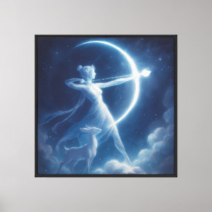 Toile Chasseuse éclairée par la lune du Royaume Céleste
