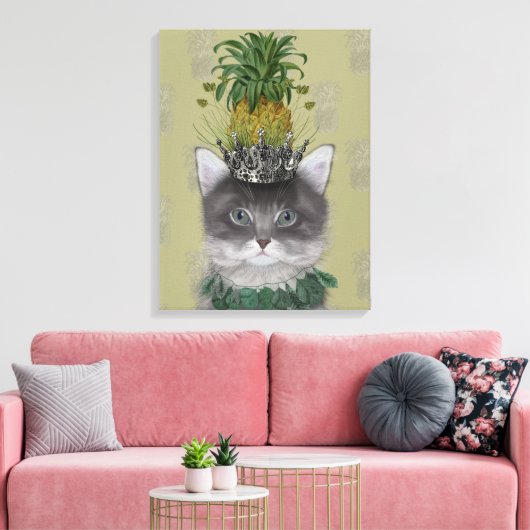 Toile Chat à ananas (Insitu(Salon))