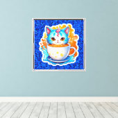 Toile Chat à café Mug-94678 (Insitu (Plancher de Bois))