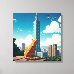 Toile Chat à Taipei 101 Taïwan