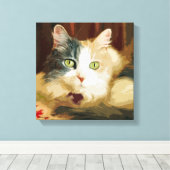 Toile Chat Abstrait de Calico (Insitu (Plancher de Bois))