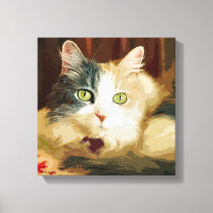 Toile Chat Abstrait de Calico