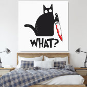 Toile Chat assassin avec couteau (Insitu(Chambre))