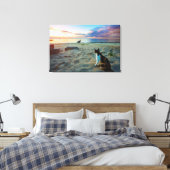Toile Chat Assis Sur Une Plage (Insitu(Chambre))