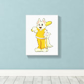 Toile Chat au baseball avec batte de baseball (Insitu (Plancher de Bois))