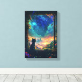 Toile Chat au ciel (Insitu (Plancher de Bois))