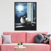 Toile Chat au clair de lune (Insitu(Salon))