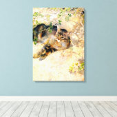 Toile Chat au soleil, Bruno Liljefors (Insitu (Plancher de Bois))