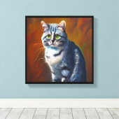 Toile Chat Australian Mist  (Insitu (Plancher de Bois))