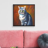Toile Chat Australian Mist  (Insitu(Salon))