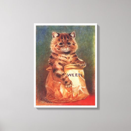 Toile Chat aux douceurs mélangées par Louis Wain (Recto)