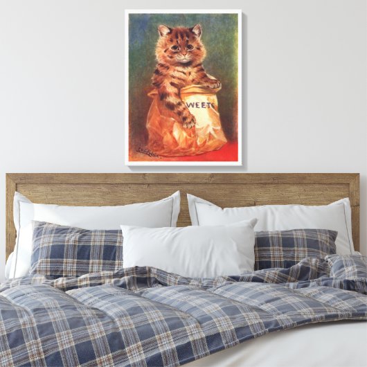 Toile Chat aux douceurs mélangées par Louis Wain (Insitu(Chambre))