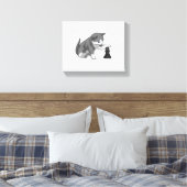 Toile Chat aux échecs avec pièce d'échecs Évêque (Insitu(Chambre))