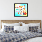 Toile Chat Avec Apple-85242 (Insitu(Chambre))