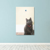Toile Chat avec jouet (Insitu (Plancher de Bois))