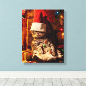 Toile Chat avec prise sur la tête (Insitu (Plancher de Bois))