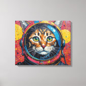 TOILE CHAT BENGALI DANS L'ESPACE-10 (Recto)