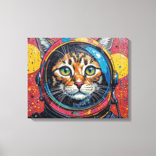 TOILE CHAT BENGALI DANS L'ESPACE-10 (Recto)