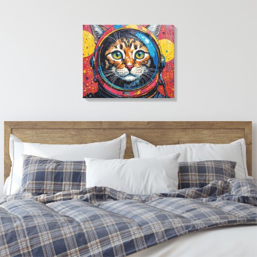 TOILE CHAT BENGALI DANS L'ESPACE-10 (Insitu(Chambre))