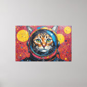 TOILE CHAT BENGALI DANS L'ESPACE-10 (Recto)