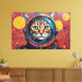 TOILE CHAT BENGALI DANS L'ESPACE-10 (Insitu(Salon))
