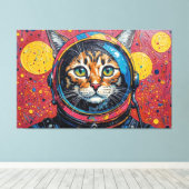 TOILE CHAT BENGALI DANS L'ESPACE-10 (Insitu (Plancher de Bois))