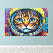TOILE CHAT BENGALI DANS L'ESPACE-11 (Insitu (Plancher de Bois))