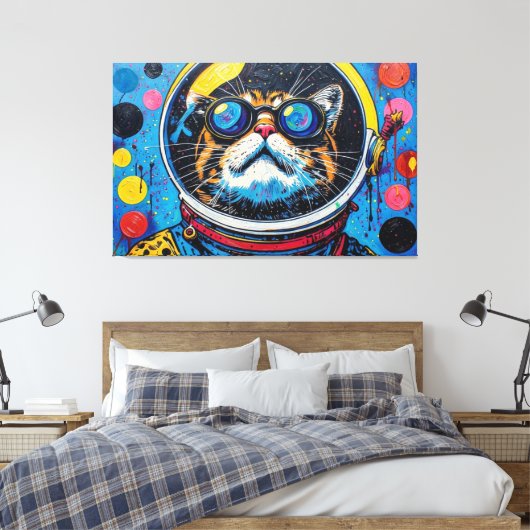 TOILE CHAT BENGALI DANS L'ESPACE-14 (Insitu(Chambre))