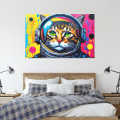 TOILE CHAT BENGALI DANS L'ESPACE-15 (Insitu(Chambre))