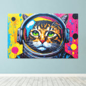 TOILE CHAT BENGALI DANS L'ESPACE-15 (Insitu (Plancher de Bois))